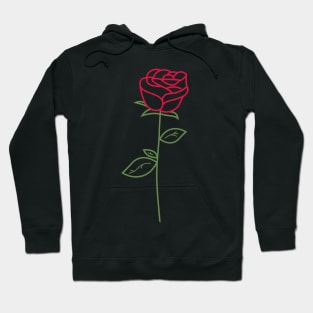 ROSE OUTLINE - Centered in Chest Hoodie